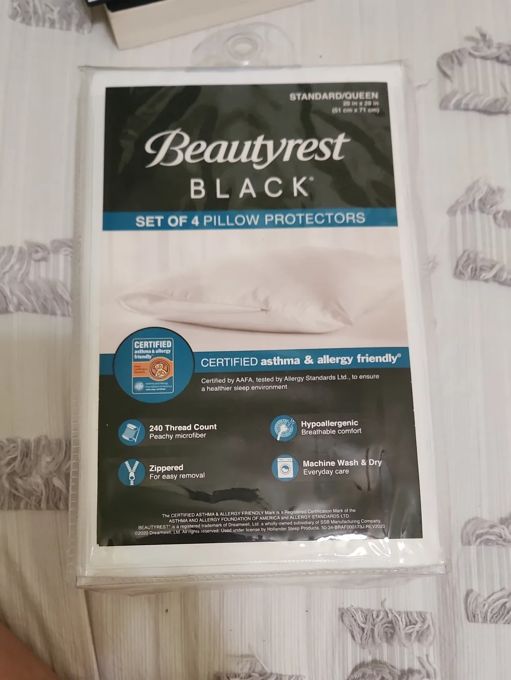 Beautyrest, White Pillow Protectors - Set of 4